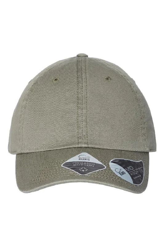 Mens hats for outdoor sports-Atlantis Headwear Mens Sustainable Adjustable Dad Hat - Olive Green