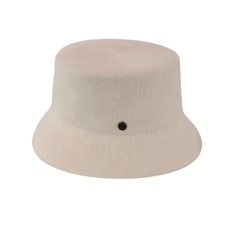 bucket hats for ultimate protection from the summer heat-Mossant Paris Ambroise Fur Bucket - White