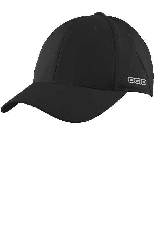 Mens hats for baseball-Ogio Mens Endurance Moisture Wicking Stretch Fit Hat - Blacktop