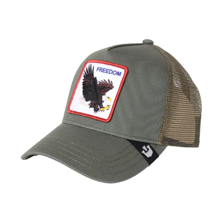 Beanies & Headbands with Cute Prints-Goorin Brothers Freedom Eagle Trucker - Moss