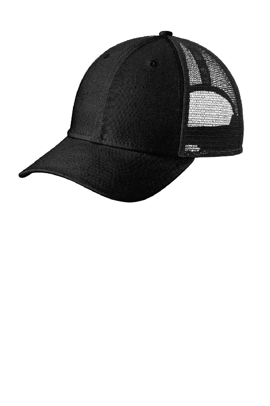 Mens hats with warm feel-New Era Mens Recycled Snapback Hat - Black