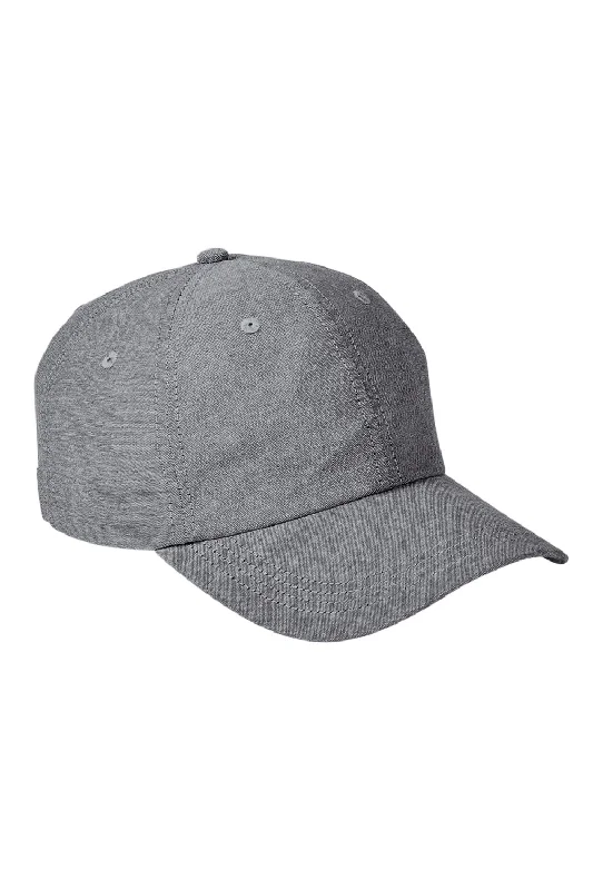 Mens hats with ethical production-Big Accessories Mens Summer Prep Adjustable Hat - Black Chambray