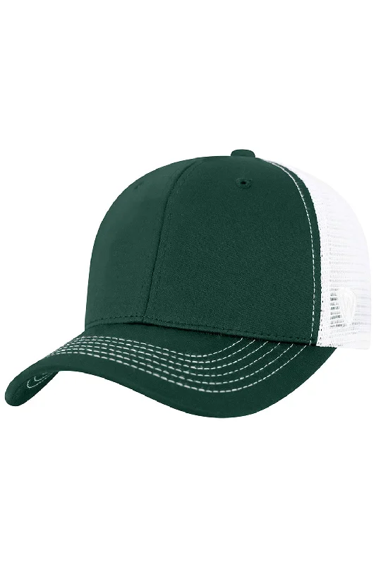 Mens hats with plush warmth-J America Mens Ranger Snapback Hat - Forest Green/White