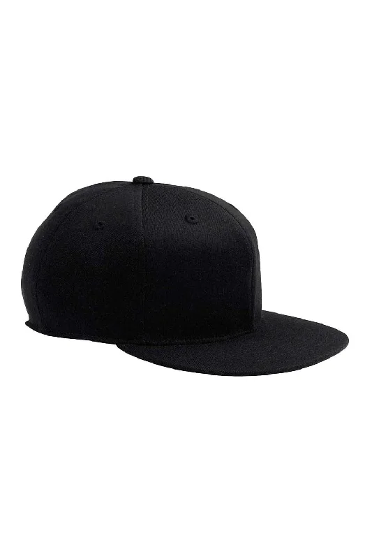 Mens hats for petite sizes-Flexfit Mens Moisture Wicking Fitted Stretch Fit Hat - Black