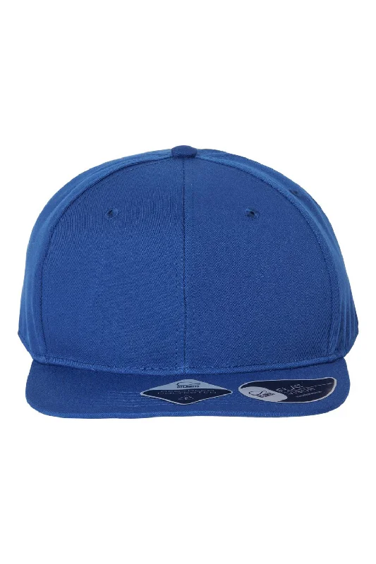 Mens hats for golfing-Atlantis Headwear Mens Sustainable Flat Bill Snapback Hat - Royal Blue