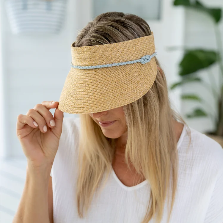 Beanies & Headbands for Valley Trips-Sundaise Anika Visor - Aqua