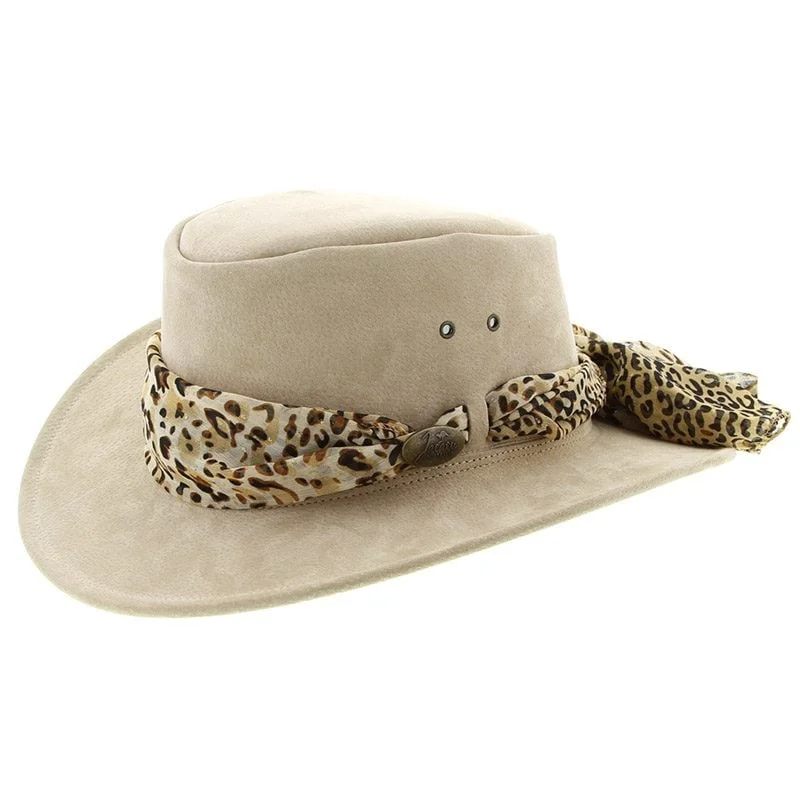 Beanies & Headbands with Heavy Band-Jacaru Hats Jillaroo Suede - Sand