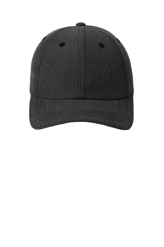 Mens hats for cold nights-Port Authority Mens Moisture Wicking Adjustable Hat - Black