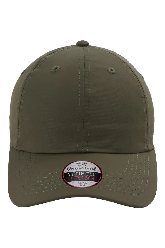 Mens hats for home relaxation-Imperial Mens The Original Performance Moisture Wicking Adjustable Hat - Olive Green