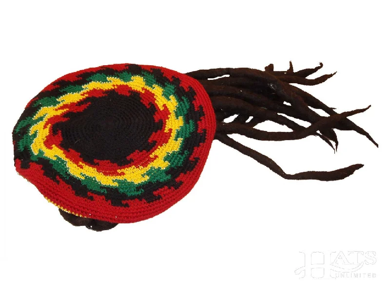 Beanies & Headbands with Fade Proof-Adventure Trading - Rasta Tam Hat With Dreads