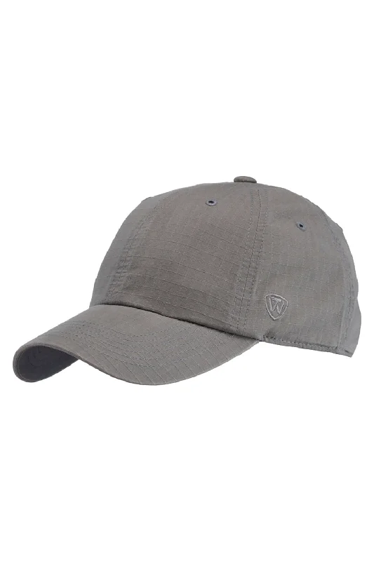 Mens hats for lacrosse-J America Mens Ripper Ripstop Adjustable Hat - Grey