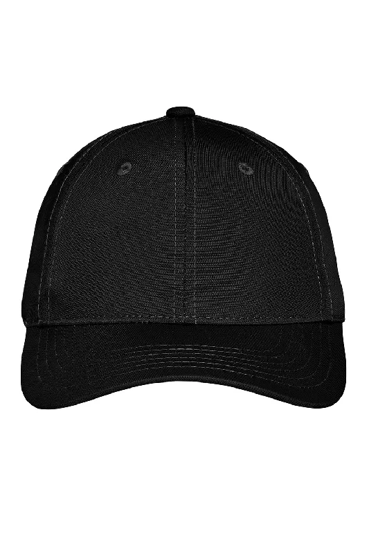 Mens hats for spring days-Port Authority Mens Moisture Wicking Adjustable Hat - Black