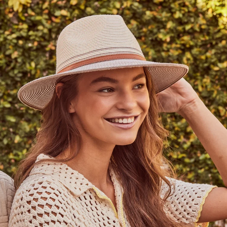 Beanies & Headbands for Heavy Duty-Cancer Council Heritage Town & Country Hat - Ivory/Bronze