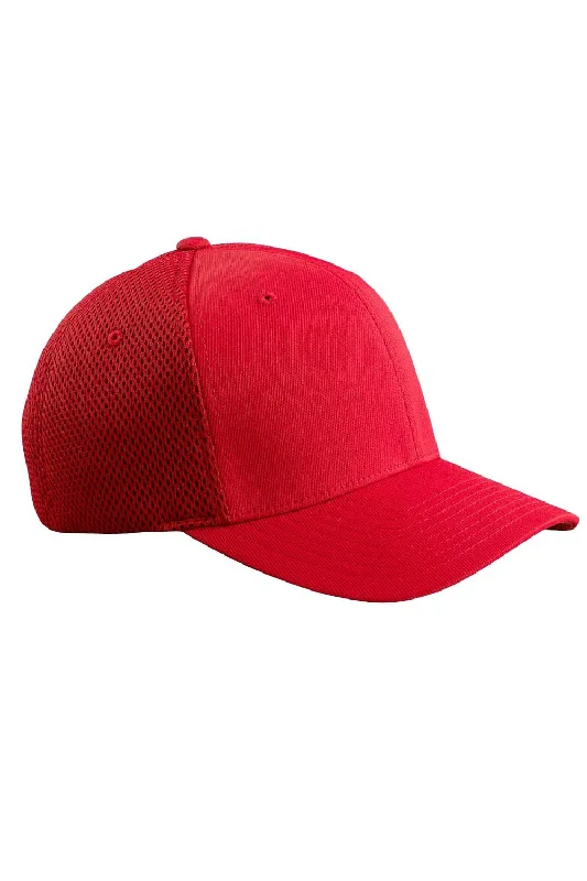 Mens hats with simple style-Flexfit Mens Stretch Fit Hat - Red