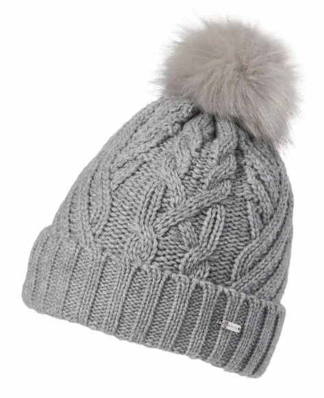 Beanies & Headbands with Firm Band-Kooringal Ladies Tamara Beanie - Grey Marle