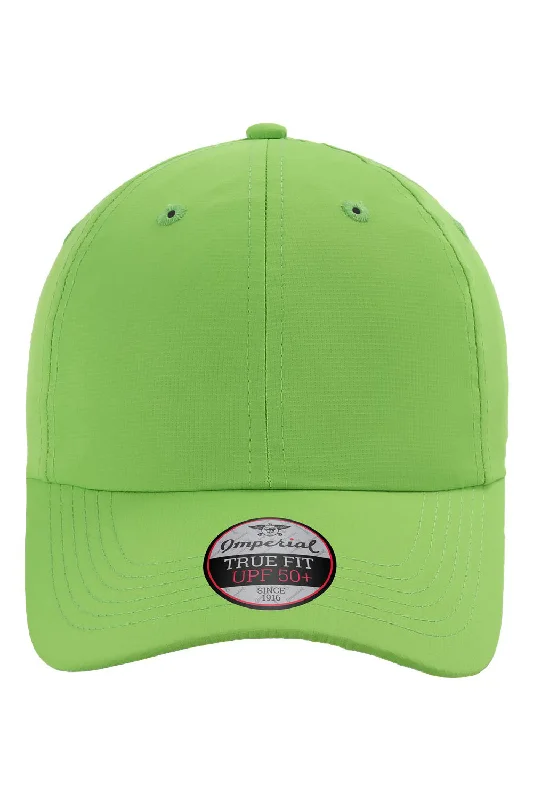 Mens hats with warm comfort-Imperial Mens The Original Performance Moisture Wicking Adjustable Hat - Lime Green - Closeout