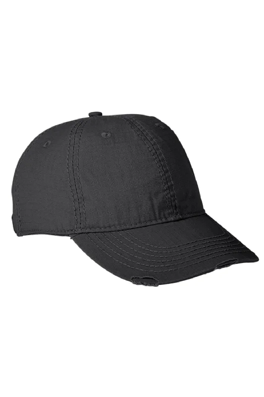 Mens hats with cool hues-Adams Mens Distressed Adjustable Hat - Black