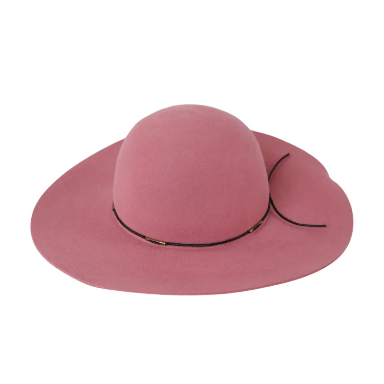 Beanies & Headbands for Ridge Walks-Avenel Of Melbourne Charlene Wide Brim Hat - Blush