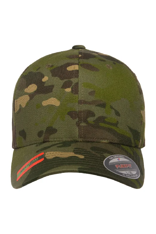 Mens hats with artistic prints-Flexfit Mens Multicam Stretch Fit Hat - Tropic