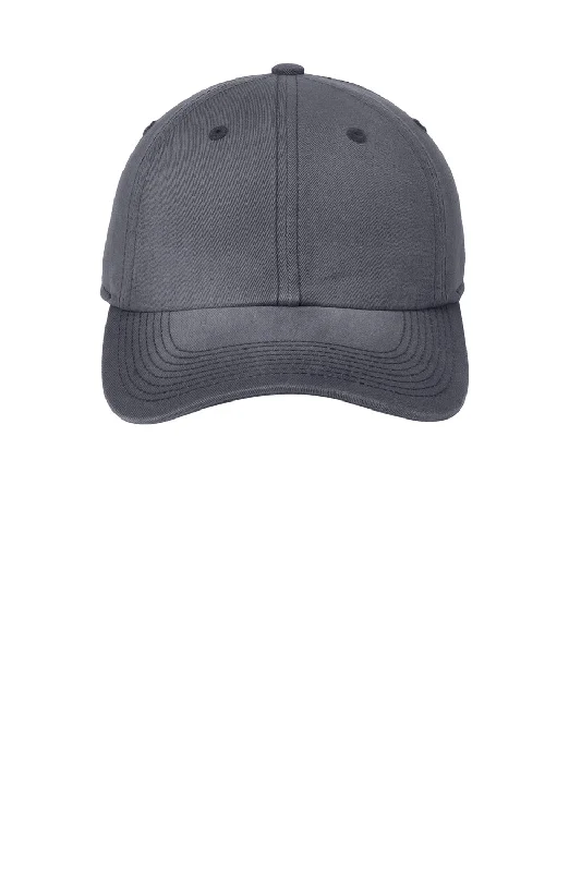 Mens hats for humid conditions-Port Authority Mens Adjustable Hat - Charcoal Grey