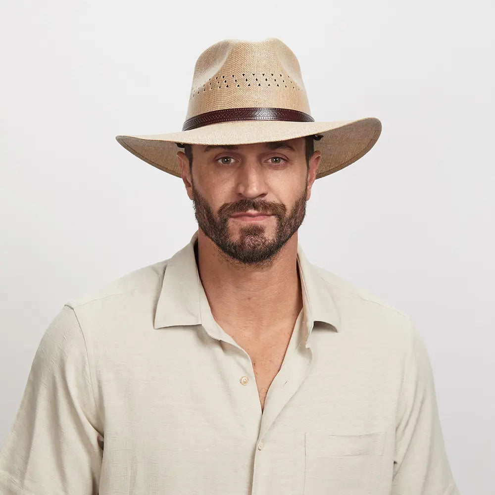 Sun hat for freshness-Barcelona | Mens Wide Brim Straw Sun Hat