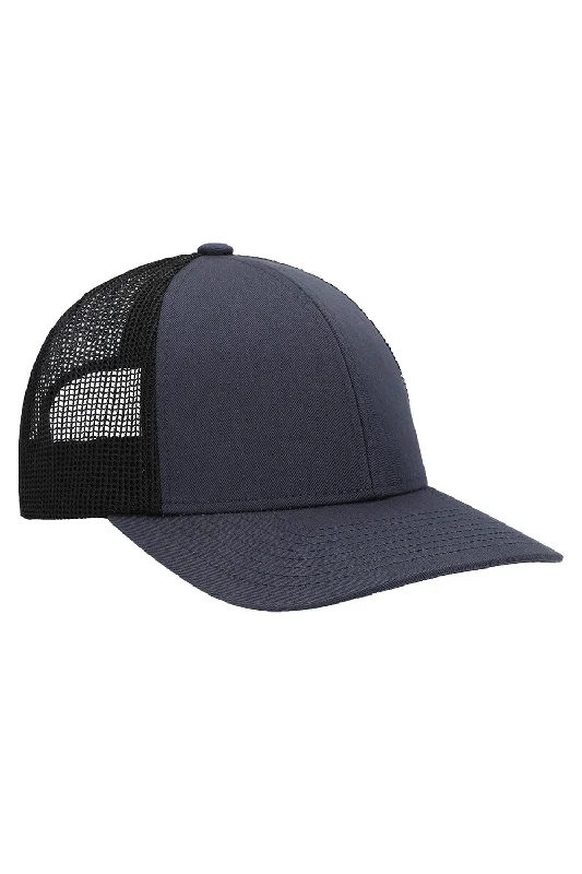 Mens hats with subtle patterns-Pacific Headwear Mens Low Pro Mesh Adjustable Trucker Hat - Graphite Grey/Black/Graphite Grey