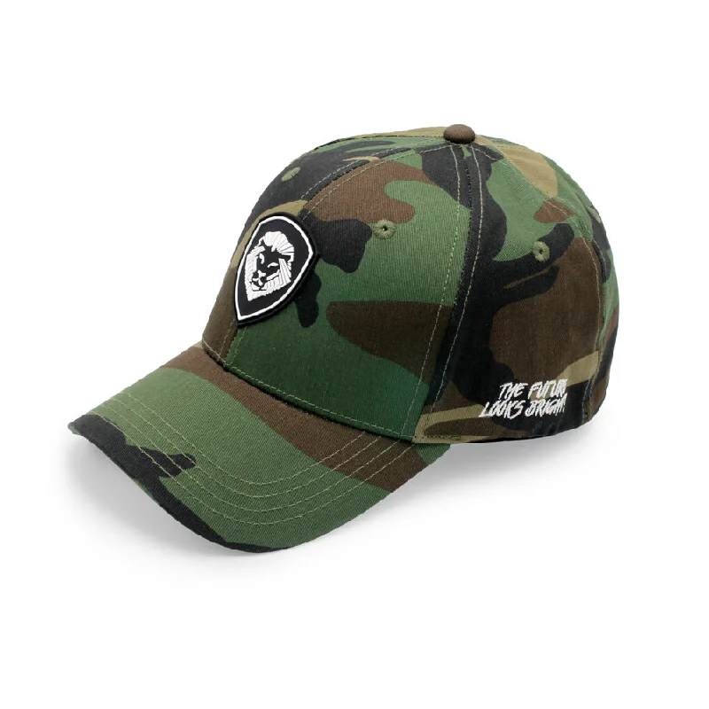 Beanies & Headbands with Soft Inside-VT Shield Logo Future Looks Bright Camo Flex fit hat