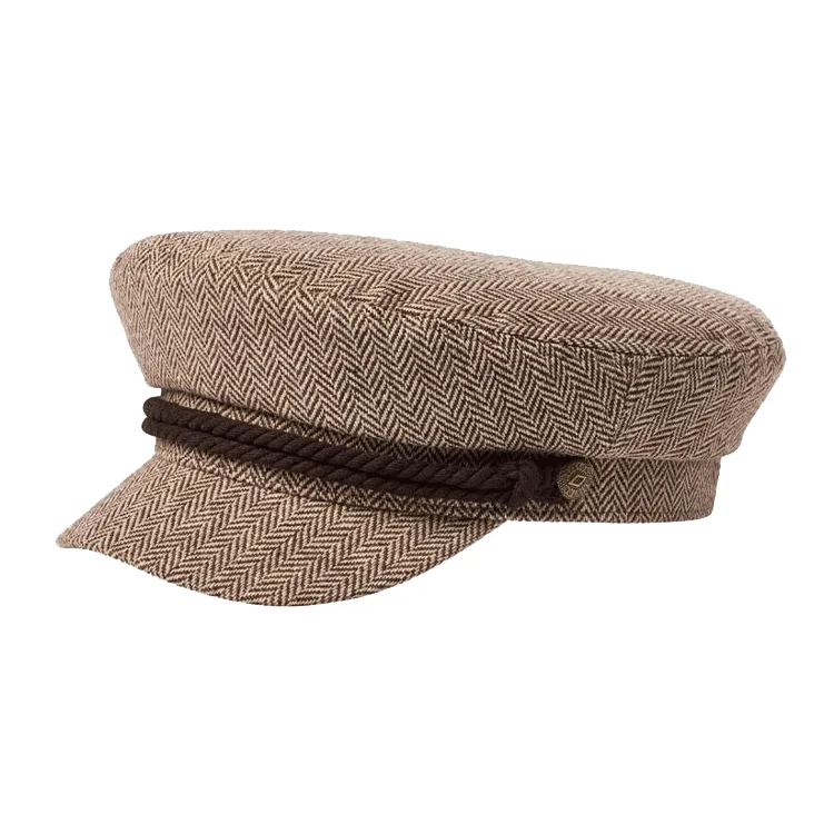 Beanies & Headbands for Wide Fit-Brixton Fiddler Cap - Dark Earth/Sand