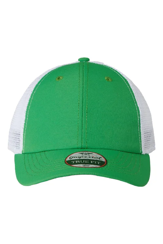 Mens hats with long-lasting wear-Imperial Mens The Original Sport Mesh Moisture Wicking Snapback Hat - Grass Green/White