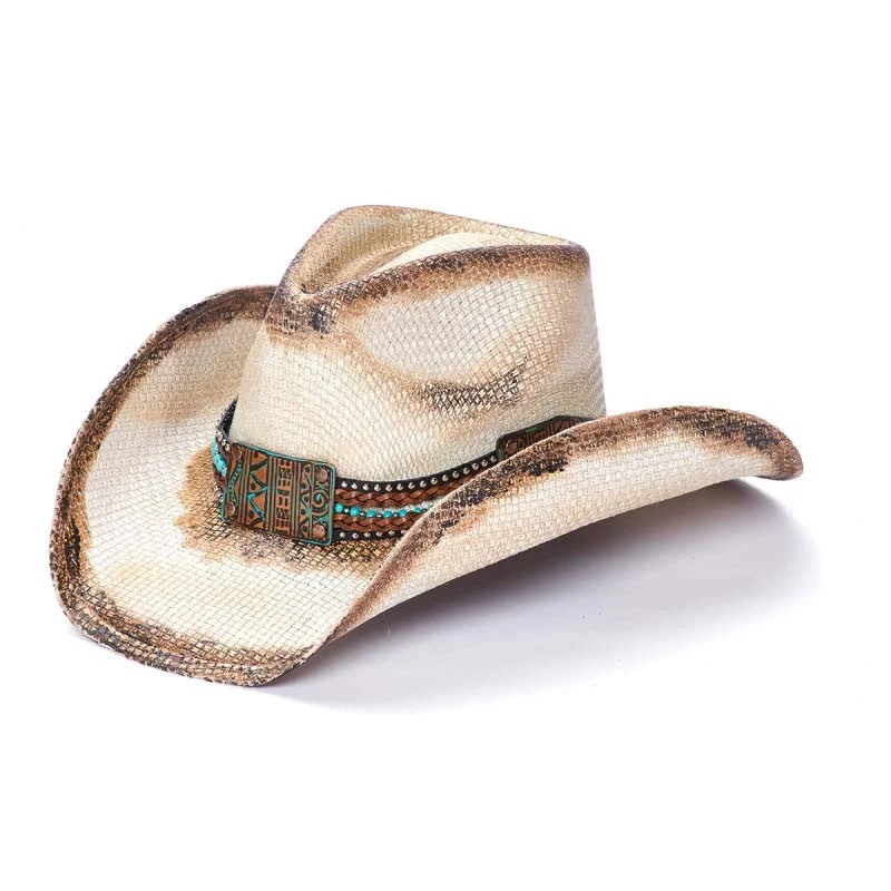 Beanies & Headbands for Older Fit-Stampede Hats - "Blaze" Tea Stained Cowboy Hat