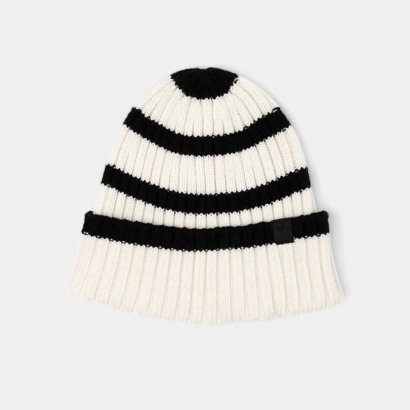 Beanies & Headbands for Ice Games-Striped Rib Beanie