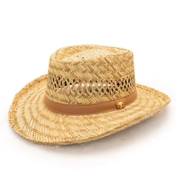 Sun hat for conventions-Dorfman Pacific - Murray Rush Gambler Straw Sun Hat