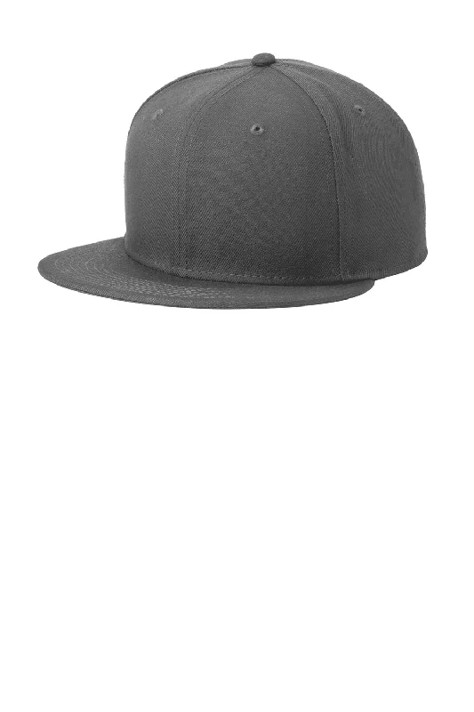 Mens hats for bootcamp-New Era Mens Flat Bill Snapback Hat - Graphite Grey