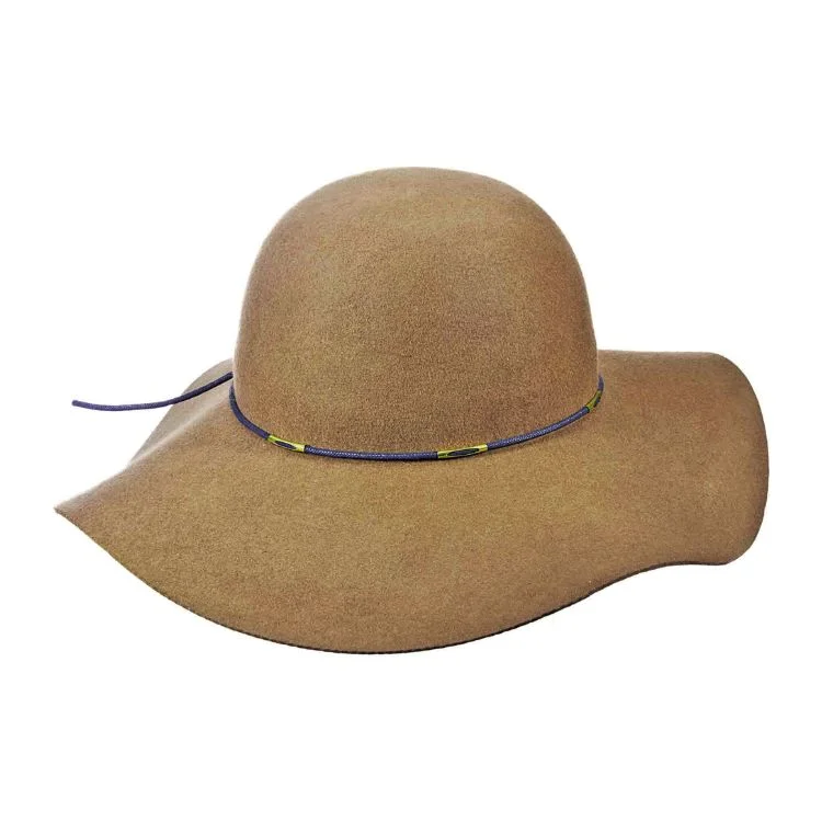 Beanies & Headbands for Bold Style-Avenel Of Melbourne Charlene Wide Brim Hat - Camel