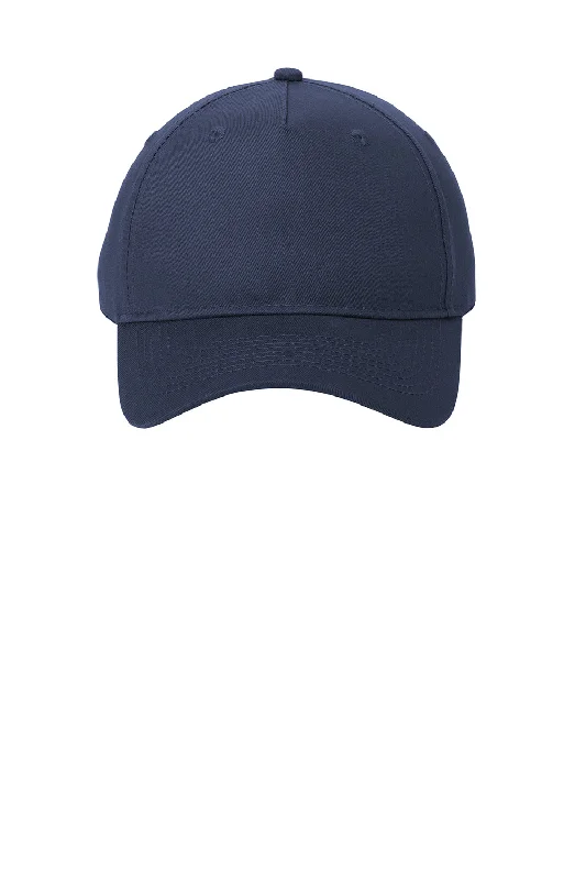 Mens hats for fitness training-Port & Company Mens Twill Adjustable Hat - Navy Blue