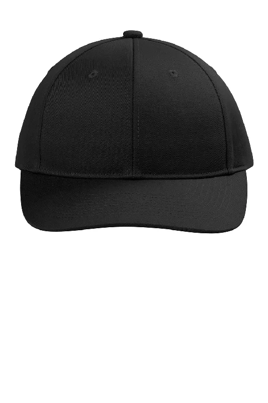 Mens hats with nature stripes-Port Authority Mens Snapback Hat - Black