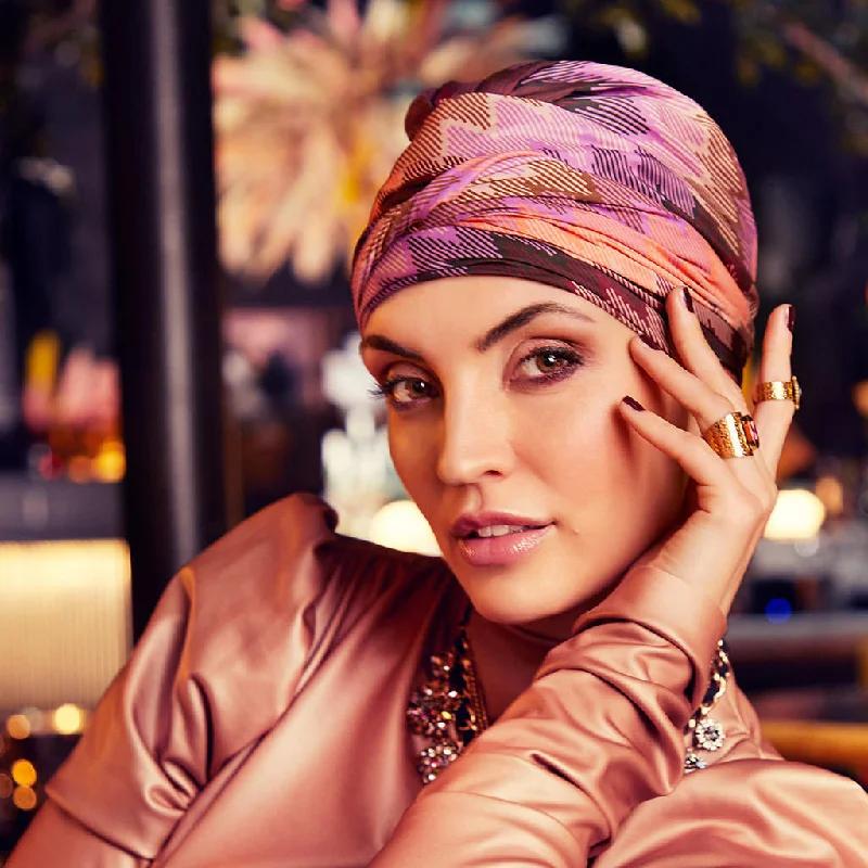 Beanies & Headbands with Chill Rest-Christine Sapphire Turban - Bohemian Vibes