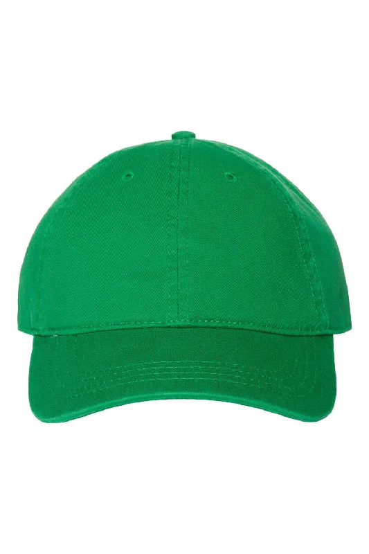 Mens hats for winter hikes-Cap America Mens Relaxed Adjustable Dad Hat - Kelly Green