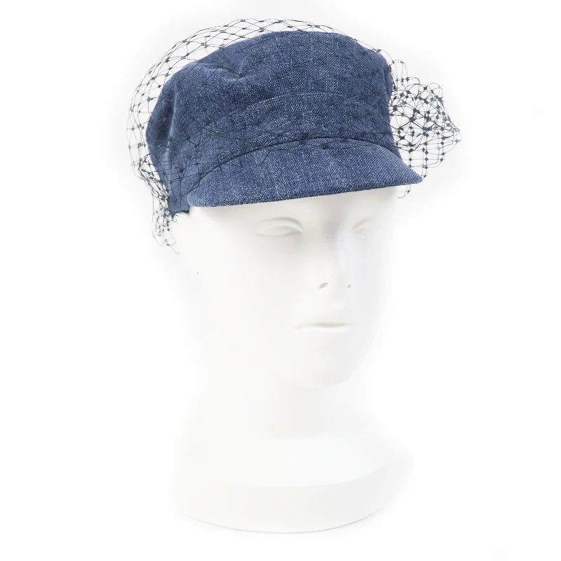 Womens Hats for warm balconies-Dior Arty Cotton Logo Metal Denim Cap