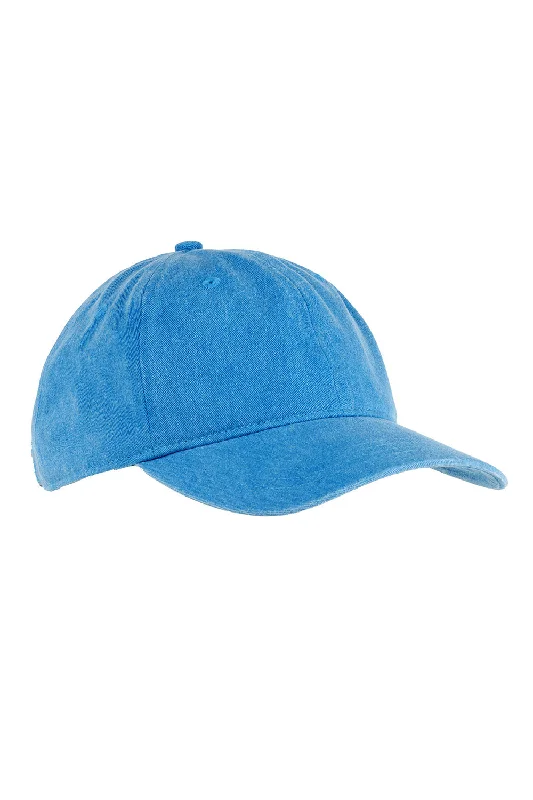 Mens hats for downtime-Authentic Pigment Mens Pigment Dyed Adjustable Hat - Royal Caribe Blue