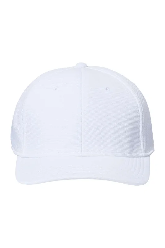 Mens hats with plant-based fibers-Atlantis Headwear Mens Sustainable Performance Adjustable Hat - White