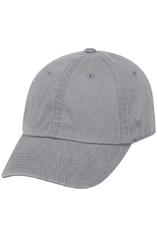 Mens hats with adventure themes-J America Mens Adjustable Crew Hat - Grey