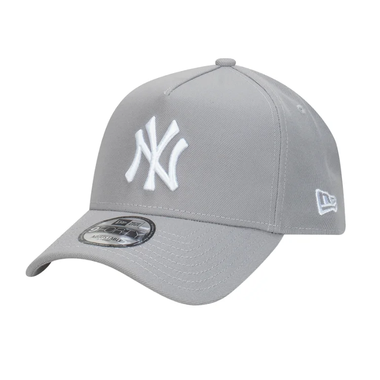 Beanies & Headbands with Wind Protection-New Era New York Yankees 9FORTY A Frame - Grey/White