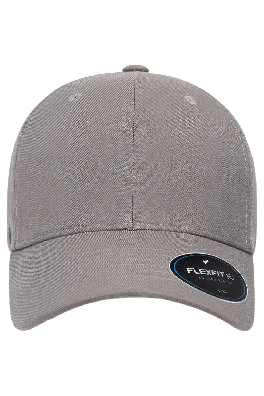 Mens hats with fuzzy comfort-Flexfit Mens NU Stretch Fit Hat - Grey