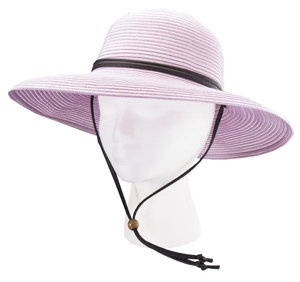 Sun hat for TV shows-Sloggers Women's Braided Sun Hat Earth Lavender UPF 50+